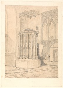 Pulpito nella chiesa di South Burlingham, Norfolk da John Sell Cotman